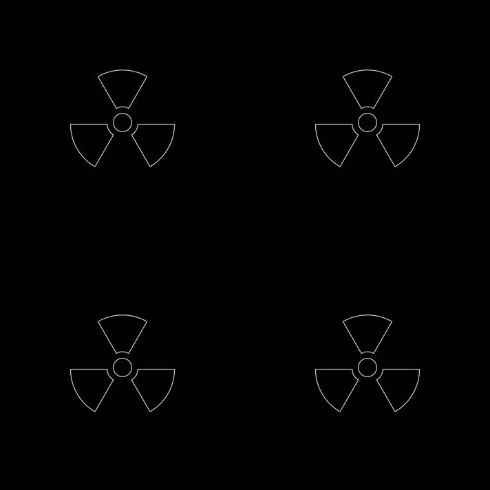 核武器 核标志 黑白动画 