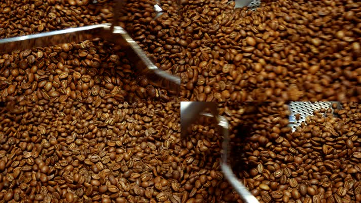机器搅拌咖啡豆 