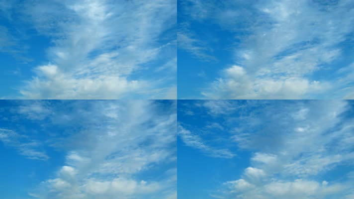 蓝天白云高清视频 天空 