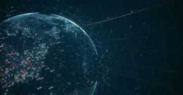 旋转地球新闻背景视频 