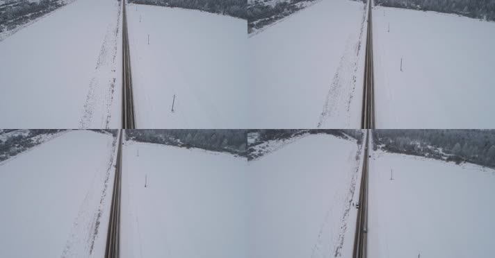 雪林 恶劣天气 雪地公路 
