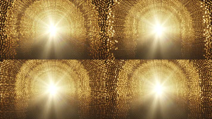 金色发光隧道背景