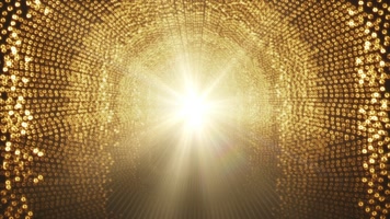 金色发光隧道背景