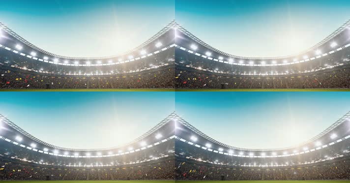 大气足球场 三维动画体育场