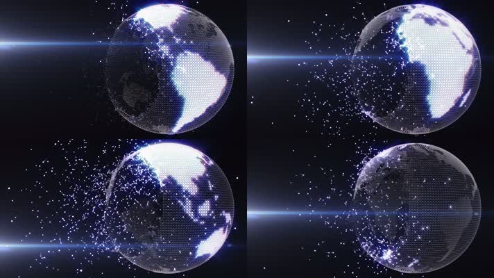 plexus地球 旋转的科技地球  