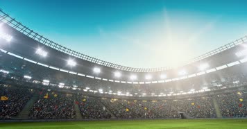 大气足球场 三维动画体育场 4K视频