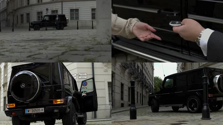 香车美女，奔驰汽车，奔驰吉普车