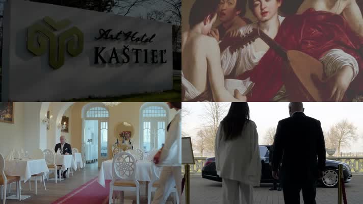 美女约会，酒店享受美食，谈情说爱