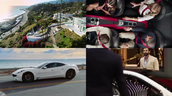 香车美女，别墅山庄