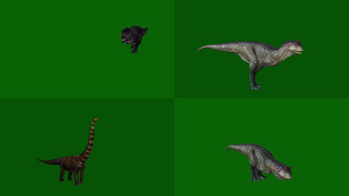 多样式恐龙绿幕抠像