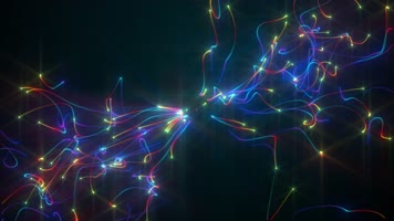 4K闪烁多彩粒子光线视频背景