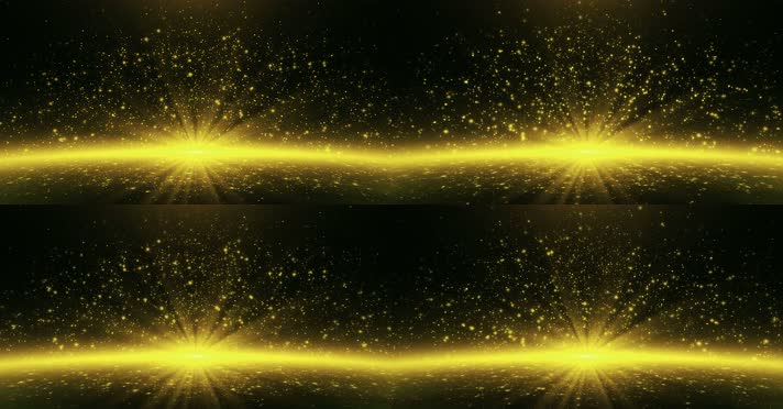 4K金黄色发光粒子视频 
