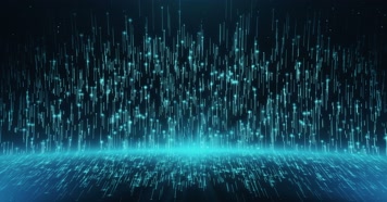 4K蓝色粒子上升舞台背景视频