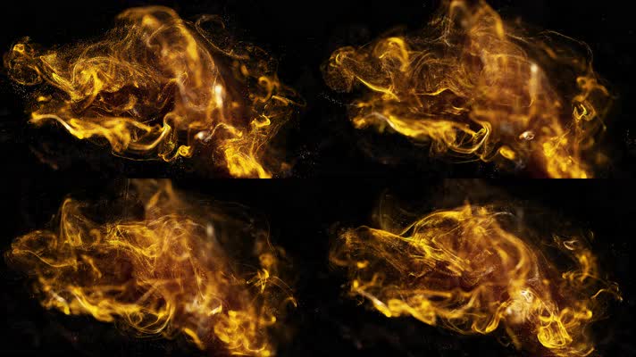 柔美金色流体粒子背景