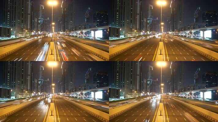 夜间交通 城市道路  