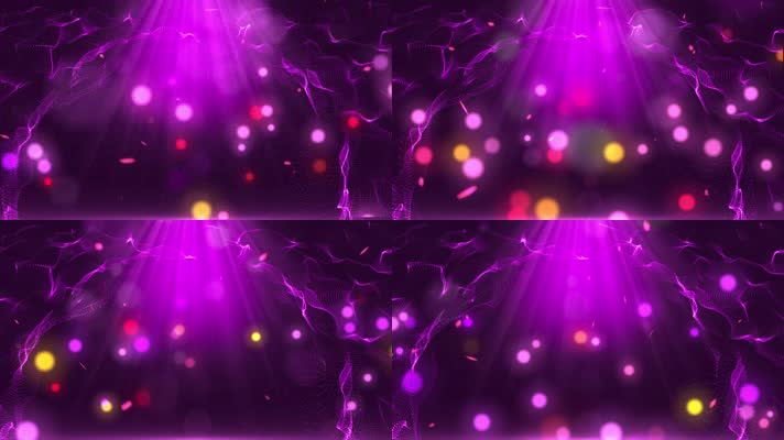 紫色梦幻粒子背景-循环5