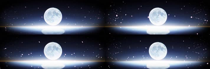 月亮led舞台视频背景宽屏ae模版