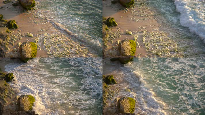 海边海滩海浪实拍 4K视频