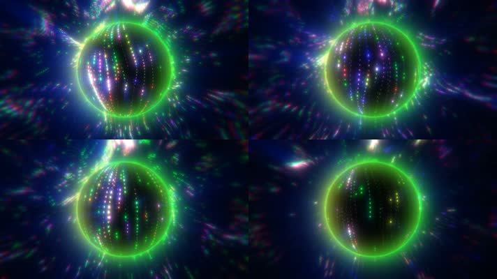 唯美霓虹灯球VJ背景