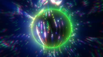 唯美霓虹灯球VJ背景