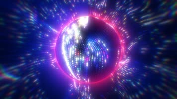 唯美霓虹灯球VJ背景