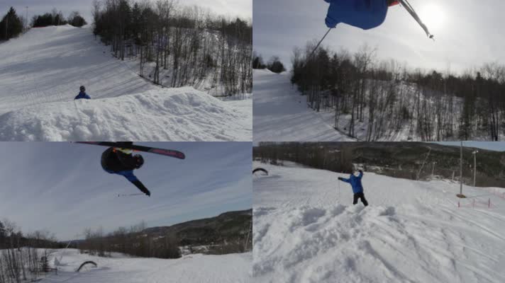 滑雪 滑雪运动 升格视频