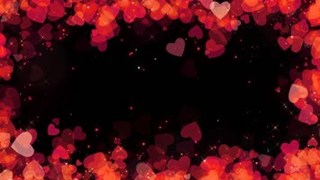 爱心粒子边框