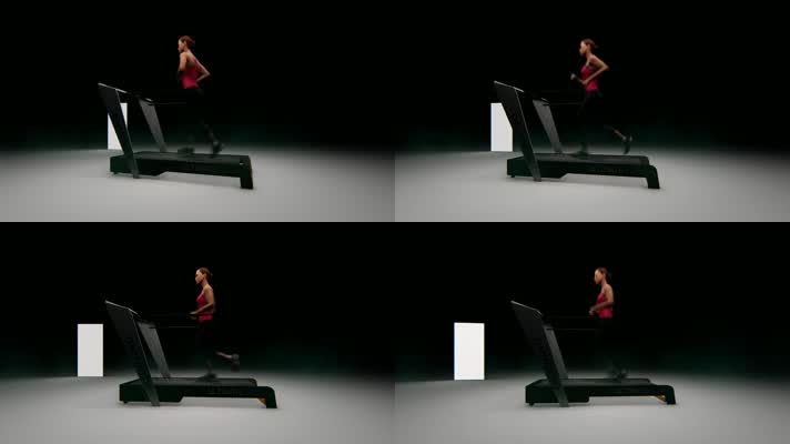 跑步机锻炼身体动画视频素材