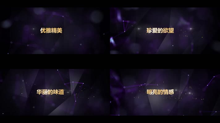 点线粒子精致闪耀标题展示文字开场PR模板