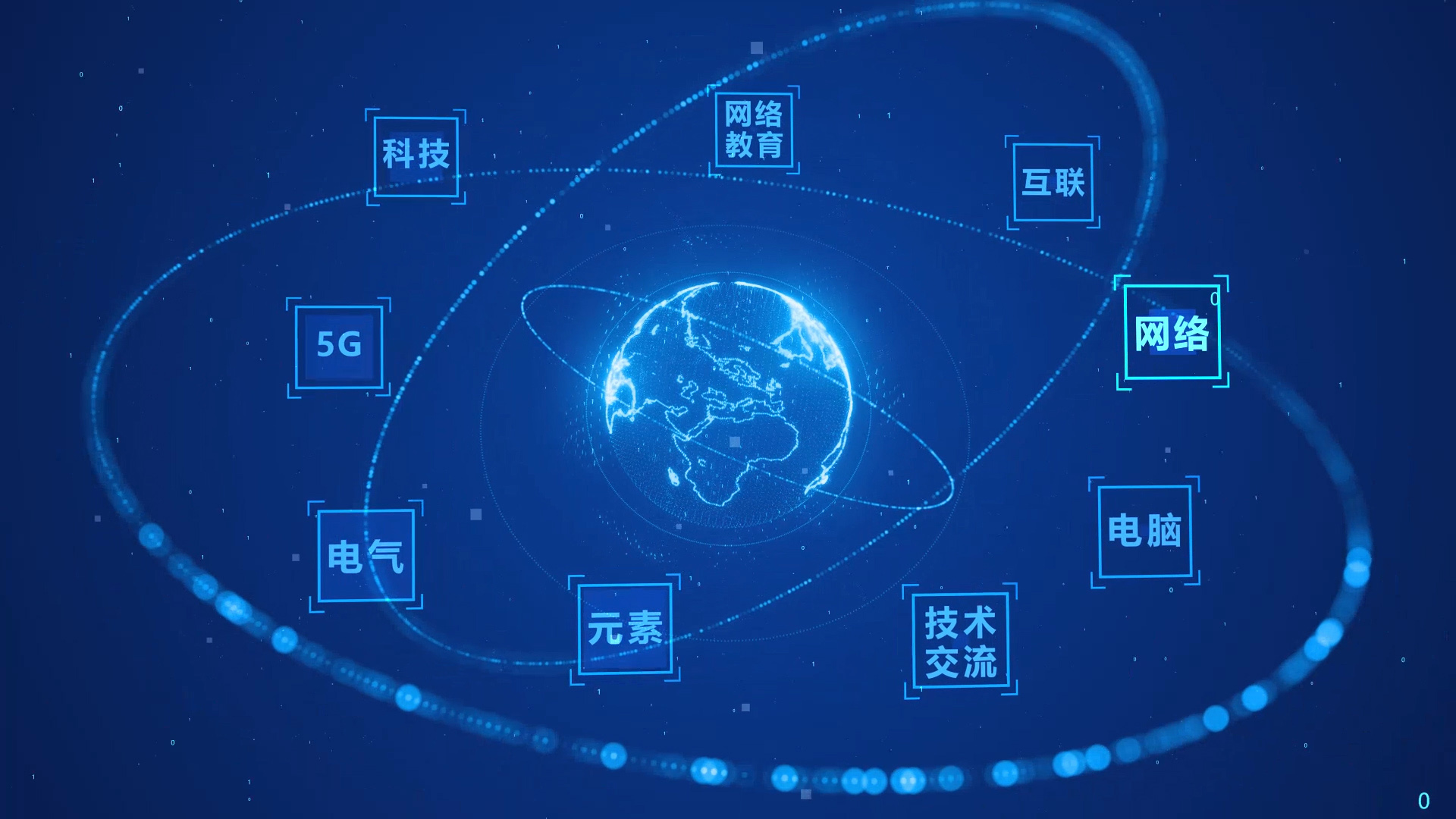 （原创）震撼科技网络大数据开场ae模板