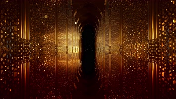 金色装饰艺术隧道动画背景