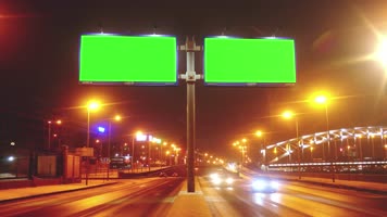 【原创】扣绿广告牌4k夜景合集