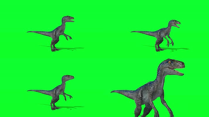 3D恐龙绿幕抠像