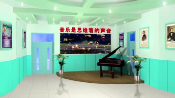 音乐的海洋小品与舞台背景