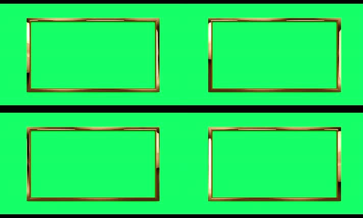 金色质感边框抠像