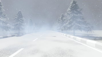 暴风雪中行车视频第一视角模糊视线