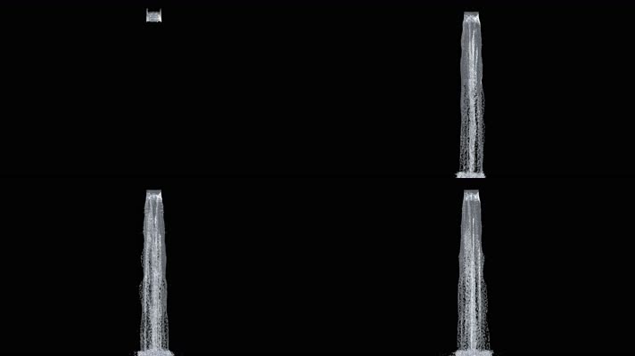 瀑布流水带通道 4K视频