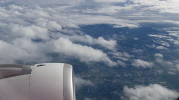 实拍民航飞机高空飞行 