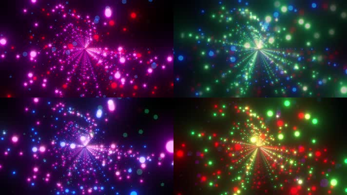 4K超炫霓虹粒子视频背景