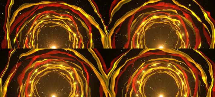 炫丽大气彩带拱门-11