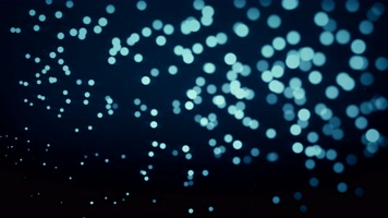 蓝色粒子光斑掉落