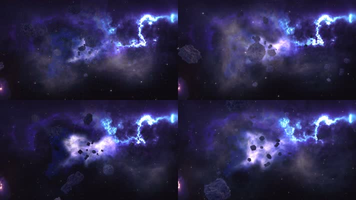 宇宙陨石穿梭 意境视频 4K视频