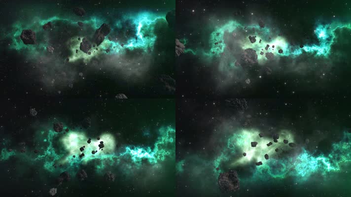 宇宙陨石穿梭 4K视频