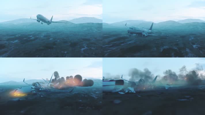 飞机坠毁动画演示
