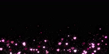 爱心粒子上升-透明通道