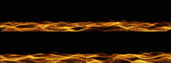 金色粒子海洋-alpha透明通道