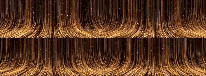 金色唯美线条-alpha透明通道