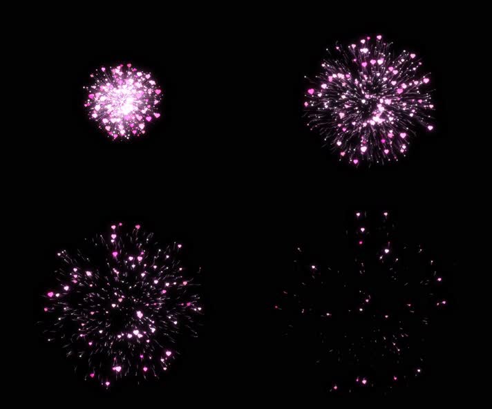 爱心烟花01-透明通道