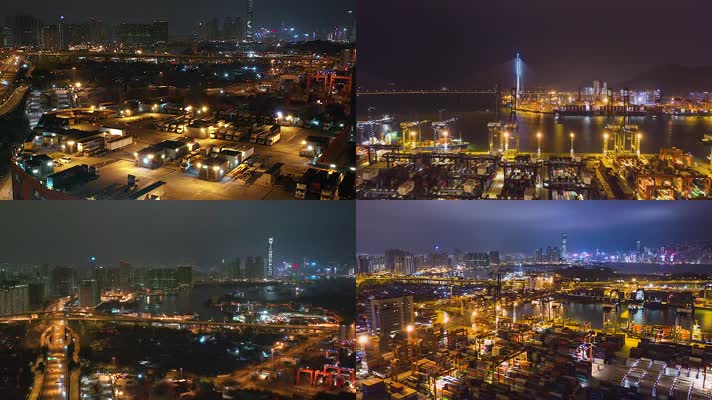 海湾港口集装箱轮船物流