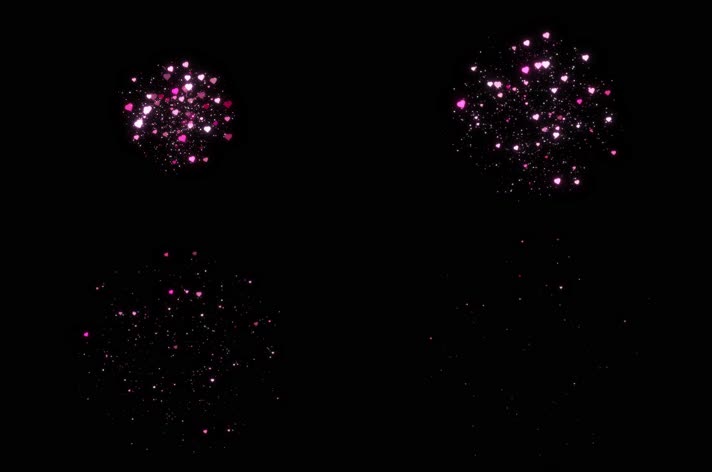 爱心粒子爆炸-透明通道